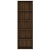 vidaXL Bokhylle 5 etasjer brun eik 60x30x189 cm konstruert tre