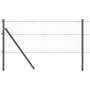 vidaXL Gjerdepunkter 13 pcs Grå Ø32mm 120 cm Galvanisert stål