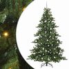 vidaXL Kunstig sammensatt juletre med 300 LED gr&oslash;nn 210 cm PVC og st&aring;l