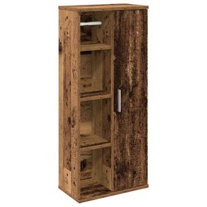 vidaXL Baderomsskap med rulleholder gammelt tre 39x22x90 cm