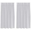 vidaXL Voile Gardin 2 stk. Lysegr&aring; 140 x 140 cm Polyester
