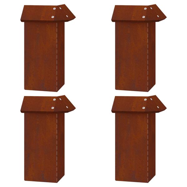 vidaXL Sneglegjerder 8 pcs Rusten Cortenst&aring;l