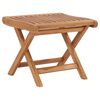 vidaXL Sammenleggbar fotskammel 46,5x49x41,5 cm heltre teak