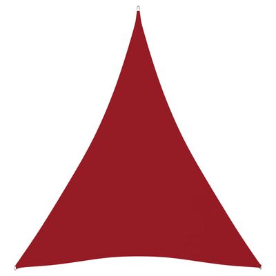 vidaXL Solseil oxfordstoff trekantet 4x5x5 m rød