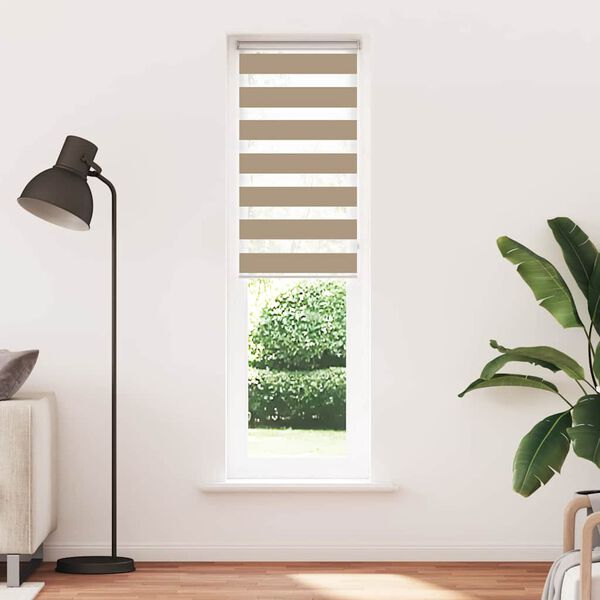 vidaXL Sebragardin sandbrun 55x230 cm stoff bredde 50,9 cm polyester