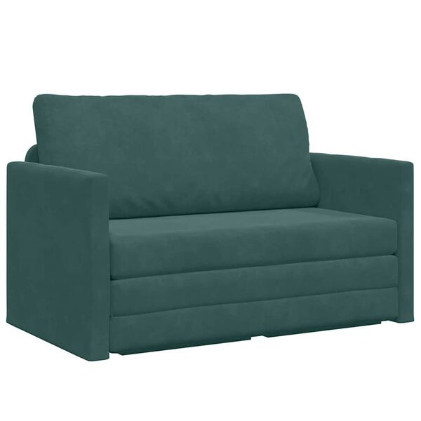 vidaXL Sofa seng M&oslash;rkegr&oslash;nn 124 x 204 x 61 cm Fl&oslash;yel