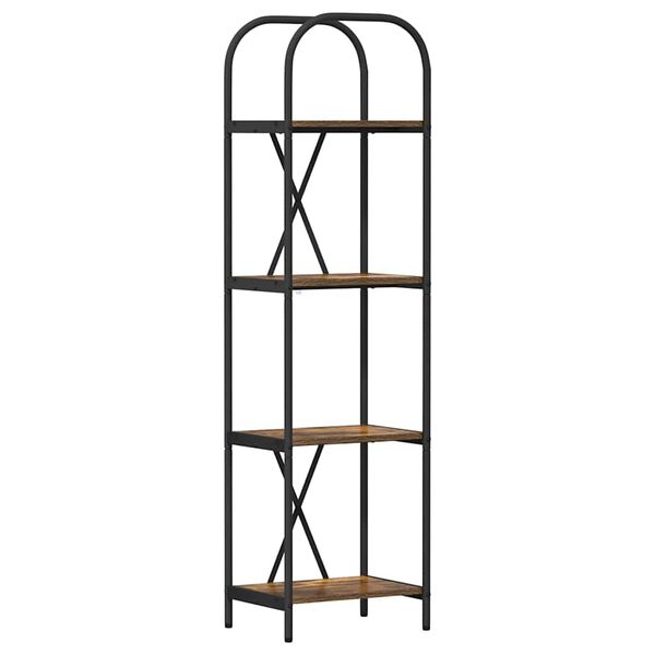 vidaXL Bokhylle R&oslash;kt eik 40 x 30 x 146 cm Konstruert tre