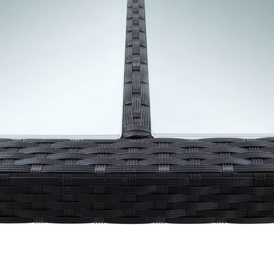 vidaXL Hagebord svart 200x200x74 cm polyrotting