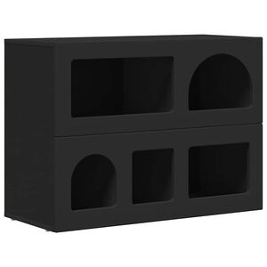 vidaXL Serviesskap Svart 80,5 x 35 x 59 cm Konstruert tre