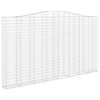 vidaXL Gabionkurv buet 400x30x220/240 cm galvanisert jern