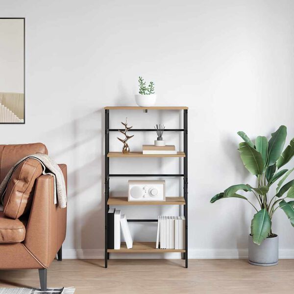 vidaXL Bokhylle Artisan Eik 60 x 29,5 x 115 cm Konstruert tre