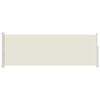 vidaXL Uttrekkbar sidemarkise 160 x 500 cm kremhvit