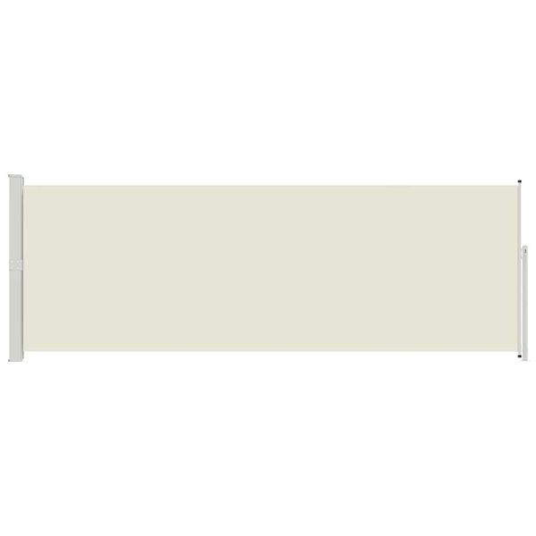vidaXL Uttrekkbar sidemarkise 160 x 500 cm kremhvit