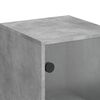 vidaXL Highboard med glassd&oslash;rer betonggr&aring; 35x37x120 cm