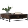 vidaXL Salongbord brun eik 100x100x30 cm konstruert tre og metall