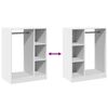 vidaXL Garderobe hvit 77x48x102 cm konstruert tre