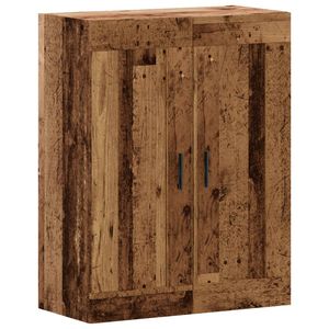 vidaXL Veggmontert skap gammelt tre 69,5x34x90 cm konstruert tre