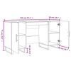 vidaXL Skrivebord sonoma eik 140x50x75 cm konstruert tre