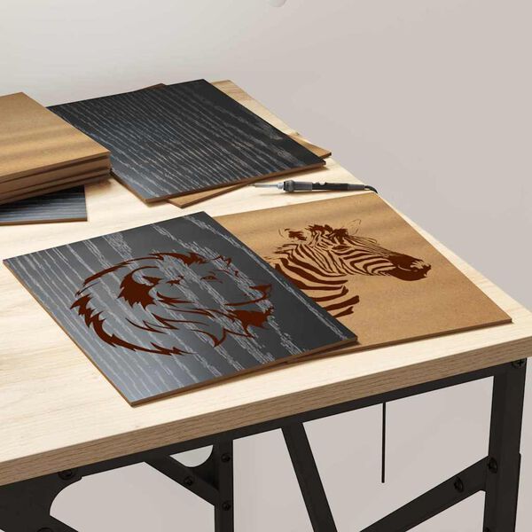 vidaXL Dekorpaneler 12 pcs Svart eik 21 x 30 x 0.3 cm Konstruert tre