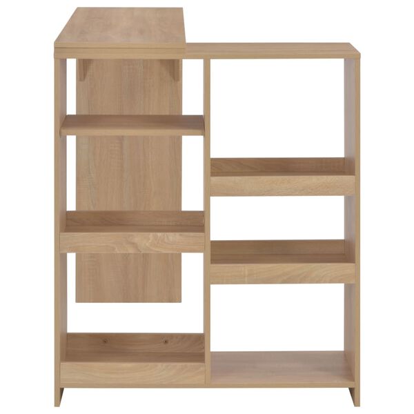 vidaXL Barbord med flyttbar hylle eik 138x39x110 cm
