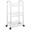 vidaXL Oppbevaringsvogn 3-lags gjennomsiktig 37x28x68 cm akryl