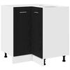 vidaXL Hengende skap Svart Eik 75,5 x 75,5 x 80,5 cm Konstruert tre