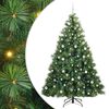 vidaXL Kunstig juletre med 300 LED med stativ gr&oslash;nn 210 cm PE og PVC