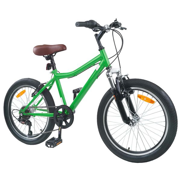 vidaXL Barnesykkel 20 Tommer 6-Speed for 6-11 &aring;r gammel gr&oslash;nn