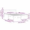 vidaXL Sengestamme med hodegjerde Hvit 120 x 200 cm Massiv furu