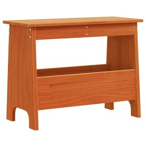 vidaXL Gangbenk voksbrun 60x28x45 cm heltre furu