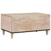 vidaXL Kaffebord med hylle Beige 80 x 50 x 40 cm Massivt akasietre