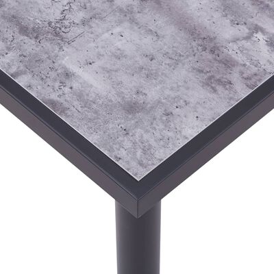 vidaXL Spisebord svart og betonggrå 160x80x75 cm MDF