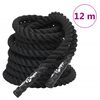 vidaXL Kamptau svart 12 m 9 kg polyester