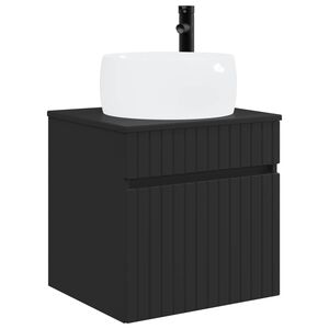vidaXL Vegghengt servantkommode Svart 49 x 44,5 x 66 cm Konstruert tre
