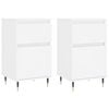 vidaXL Skjenker 2 stk hvit 40x35x70 cm konstruert tre