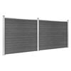 vidaXL Gjerdepanelsett WPC 353x146 cm svart