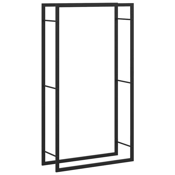 vidaXL Vedhylle matt svart 80x28x154 cm st&aring;l