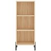 vidaXL Highboard sonoma eik 34,5x34x180 cm konstruert tre