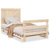 vidaXL Sengeramme med hodegavl 100x200 cm heltre furu