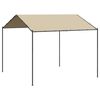 vidaXL Paviljongtelt beige 4x4 m st&aring;l og stoff