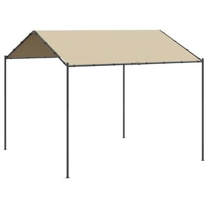 vidaXL Paviljongtelt beige 4x4 m st&aring;l og stoff
