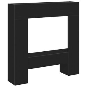 vidaXL Peisramme svart eik 81x18x82 cm konstruert tre