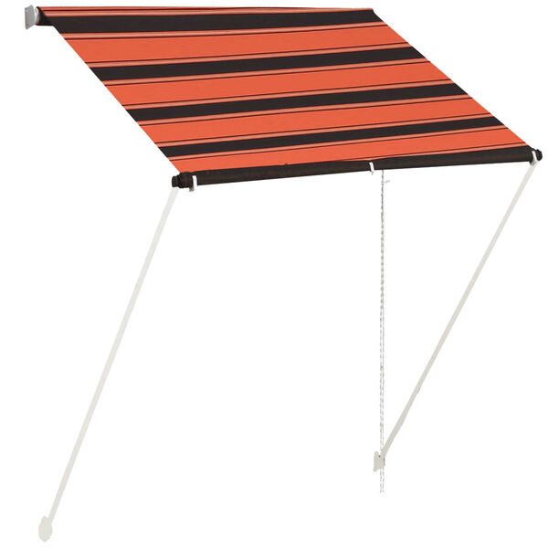 vidaXL Uttrekkbar markise 150x150 cm oransje og brun