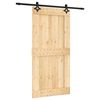 vidaXL Skyved&oslash;r Naturlig og svart 100 x 210 cm Massiv Furu Tre