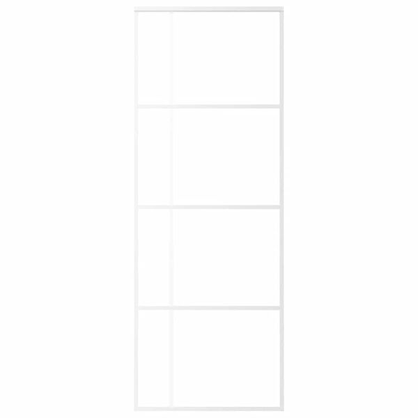 vidaXL Skyved&oslash;r frostet ESG-glass og aluminium 76x205 cm hvit