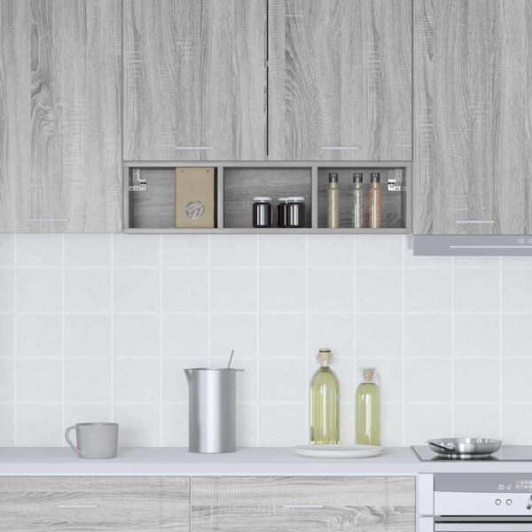 vidaXL Hengende skap Gr&aring; Sonoma 20 x 29,5 x 80 cm Konstruert tre