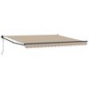 vidaXL Innvendbar Markise Beige 400 &times; 300 cm Polyester og aluminium