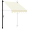 vidaXL Uttrekkbar markise kremhvit 150x150 cm stoff og st&aring;l