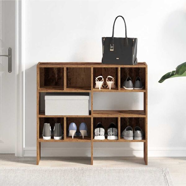 vidaXL Skostativer 2 stk stablebar gammelt tre 89,5x30x40 cm