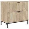 vidaXL Nattbord med skuff Sonoma eik 63,5 x 36 x 61 cm Konstruert tre
